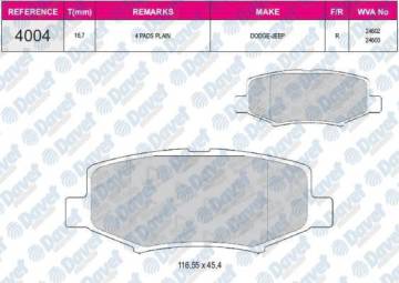 Fren Balatası Arka Wva24602 Nıtro Cherokee Iv Lıberty Voyager 07-> ####