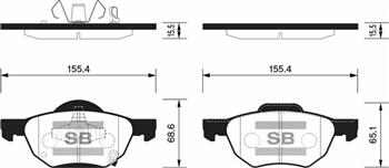 ÖN BALATA ACCORD VIII 2.0-2.2-2.4 03=> (GDB3355)