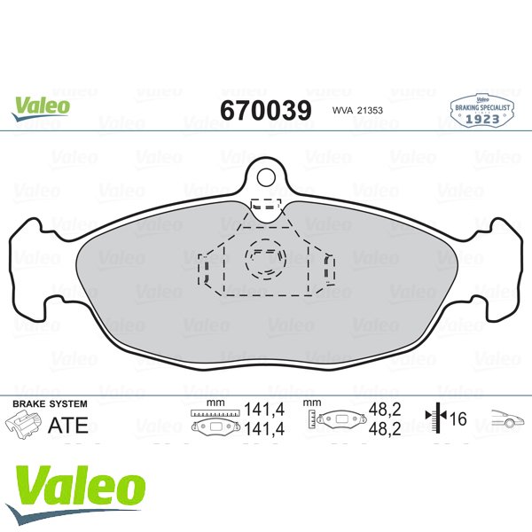 ÖN BALATA ASTRA F-CORSA A B -VECTRA A -TIGRA-(94-00) COMBO 1.4-1.6i-1.7 D (92-00)
