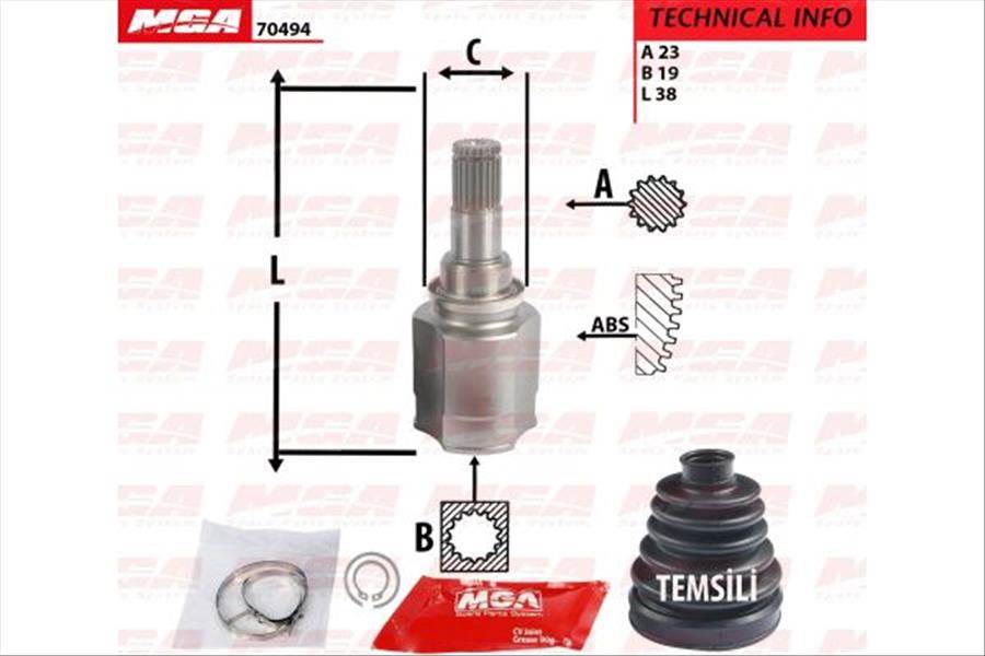 AKS KAFA IC R/L-(TOYOTA: YARIS 99>05  ''1.3 16V'' )  )(23×19×38)