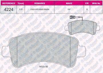 FREN BALATASI ARKA FISLI DUCATO 14> / BOXER 14> / JUMPER 14> KABLOLU