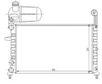 Motor Radyatoru Tempra Tıpo 1,4 / 16 Karburatorlu (Bıdonlu) / (498×322×34)