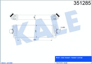 TURBO INTERCOOLER RADYATOR TRANSIT V347 11>14 V362 14 /> CUSTOM 12 /> 2,2TDCI 155PS ARKADAN CEKER