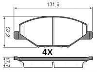 DISK BALATA ON (SKODA: FABIA II 1.2  1.2TSI 1.4 1.6 1.6TDI 10-14)