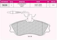 ON FREN BALATASI PARTNER P306 CABRIOLET / SEDAN 1.8I 16V 2.0I BERLINGO XSARA 1.8I.1.9D (< 03) FISLI