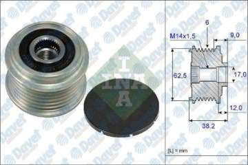 Alternator Kasnagı (Rulmanlı) Corolla (04 07) Aurıs 07=> 1.4 D 4D Sonata V 2.0 2.4 05=> Carens 2.0