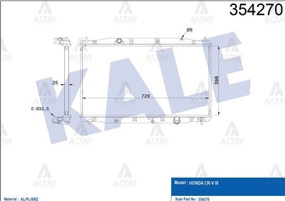 RADYATÖR SU CRV 07-12 2.2 İ-CDTİ 4x4 M-T BRAZING