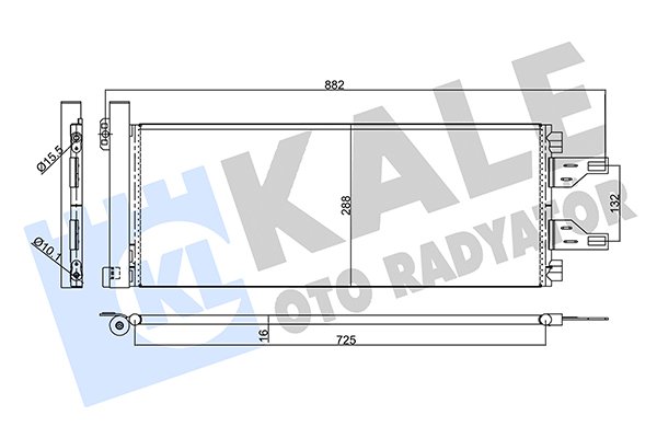 RADYATÖR KLİMA DUCATO 06-14 2.3JTD-3.0JTD / JUMPER III 06-14 2.2HDI / BOXER III 06-14 2.2HDI