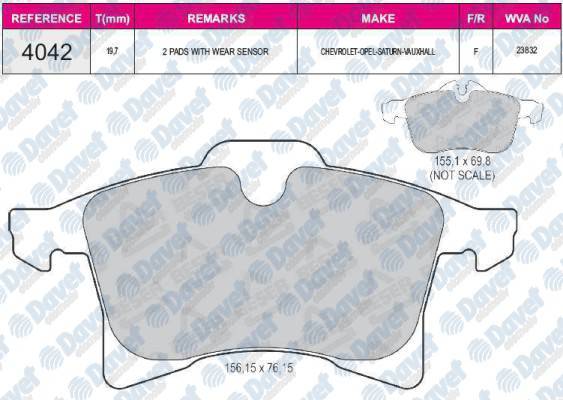 ON FREN BALATASI ASTRA H - MERIVA A - MERIVA B - ZAFIRA B - CORSA C - COMBO C Y17DT Z17DTH