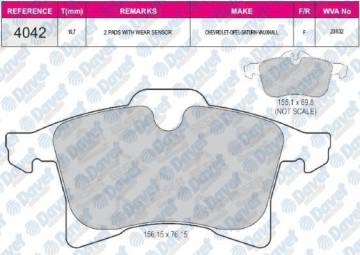 ON FREN BALATASI ASTRA H - MERIVA A - MERIVA B - ZAFIRA B - CORSA C - COMBO C Y17DT Z17DTH
