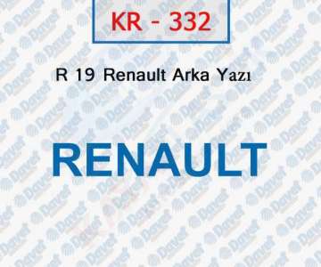 Arka Yazı Renault R9-19 ####