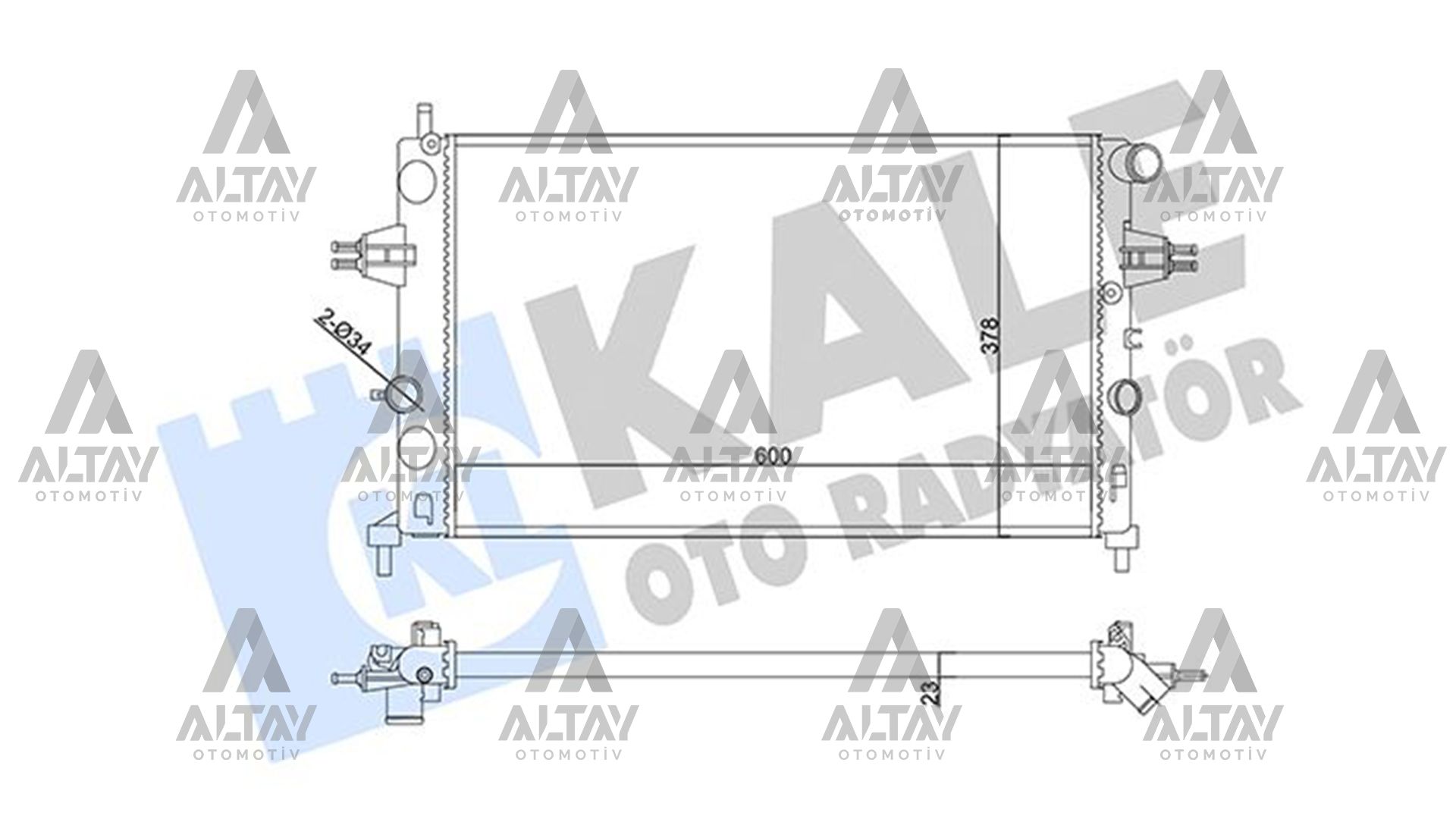 RADYATÖR SU ASTRA G / ZAFIRA A Z14XE-Z16XE-X16XEL-X18XE-Z22SE M-T 26mm MEKANİK