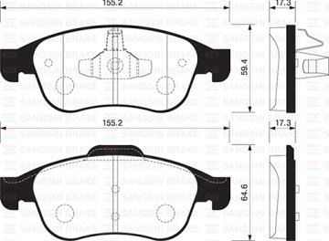 ÖN BALATA FLUENCE-DUSTER 2010=> MGN III 09=> 1.6 16V-2.0 16V-1.5 DCI- SCENIC III 09=>LODGY GDB1789 (410605961R-440603905R)