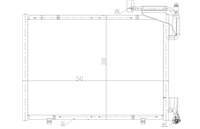 KLIMA RADYATORU ( FORD: FIESTA 13> BMAX 12> COURIER 14> 1.0 ECOBOST ) 541×380×16