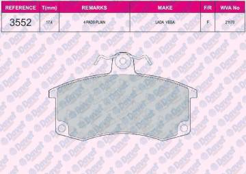 FREN BALATASI ON WVA 21170 LADA VEGA 1.5 99->