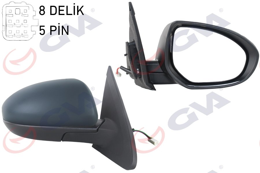 DIŞ DİKİZ AYNASI SAĞ MAZDA 3 10> ELEKTRİKLİ+ISITMALI+KATLANIR+ASTARLI+KONVEKS 5 FİŞ VM-336EBR