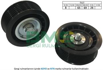 ALTERNATÖR GERGİ RULMANI BRAVO II-PUNTO 1.6 MTJ-2.0 DMTJ 08=> DELTA III-MUSA 1.8 08=> (70x65x26x8)
