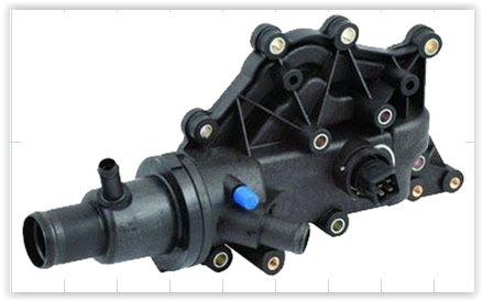 TERMOSTAT (KOMPLE) CLIO II 1.4 16V-1.6 16V 98=> LGN II 1.6 16V 01=> (TAHLİYE BORULU)