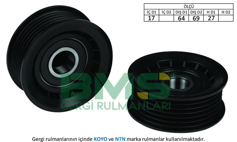ALTERNATÖR GERGİ RULMANI PASSAT 2.5TDI (98-05)-TOUAREG-A4-A5-A6 3.0 TDI (04-10)- VITO (99-)SPRINTER