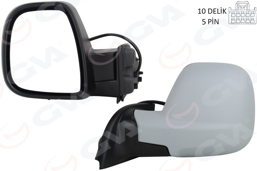 DIŞ DİKİZ AYNASI SOL BERLINGO-RIFTER 19>COMBO-PROACE CITY 19> ELEKTRİKLİ+ASTARLI+REZİSTANSLI