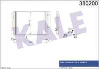 KLIMA RADYATORU (HYUNDAI: ACCENT BLUE 1.4 CVVT 11> BENZINLI / KIA: RIO 12>)  551×375×17