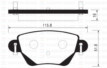 Arka Balata Kng 01=> Mondeo (00-07) Jaguar X-Type (01-09) (Gdb1525-Gdb1435)