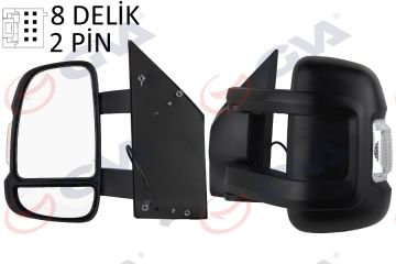 DIŞ DİKİZ AYNASI SOL DUCATO-BOXER-JUMPER 06> MEKANİK+KONVEKS+SİNYALLİ+UZUN KOL+KONVEKS VM-6203NSL