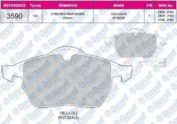 ON FREN BALATASI (TK) PASSAT A6 / 1.8T / 2.4 / 2.8 / 1.9TDI