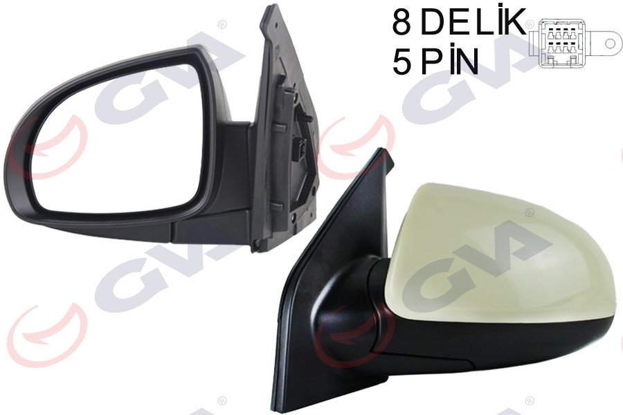 DIŞ DİKİZ AYNASI SOL PICANTO 06> ELEKTRİKLİ+ISITMALI+ASTARLI+KONVEKS VM-753EHPL