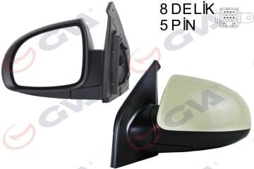 DIŞ DİKİZ AYNASI SOL PICANTO 06> ELEKTRİKLİ+ISITMALI+ASTARLI+KONVEKS VM-753EHPL