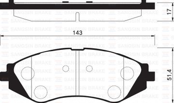 ÖN BALATA LACETTI 1.4-1.6-1.8 2.0D 04=> NUBIRA 1.4-1.6-1.8 2.0D 04=> (GDB3347-GDB3171-GDB3345)