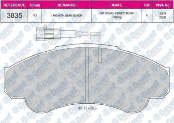 ON FREN BALATASI DUCATO BOXER JUMPER 18Q (16 JANT) FISLI (02 06)