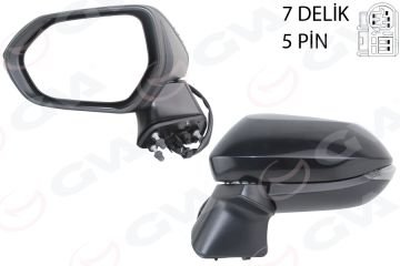 DIŞ DİKİZ AYNASI SOL(KATLANIR+ISITM+SİNY+KONV)5 PİN'Lİ COROLLA E210-AURIS VM-8271EHPL