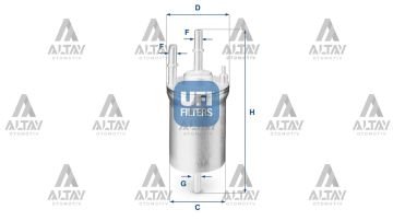 YAKIT FILTRESI (BENZIN) POLO / GOLF5 / JETTA / A3 / LEON 04=> 1.4 16V-1.6 16V BGU-BSE-BUD-CGGA-CGGB (4 BAR) SUPAPLI  OEM (ORİJİNAL EQUİPMENT MANUFACTURER)