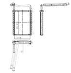 KALORİFER RADYATORU-(BRAZING)-(HYUNDAI:  ERA ''1.4-1.6 - 1.5CRDI'' 05>10 )152.5×222×16