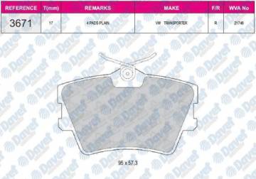 Fren Balatası Arka Fıslı -Ayar Cıvatasız- Wva 23980 Volkswagen Transporter T4 Trafıc Iı Opel Vıvaro 1.9Dcı 2.0 01=>