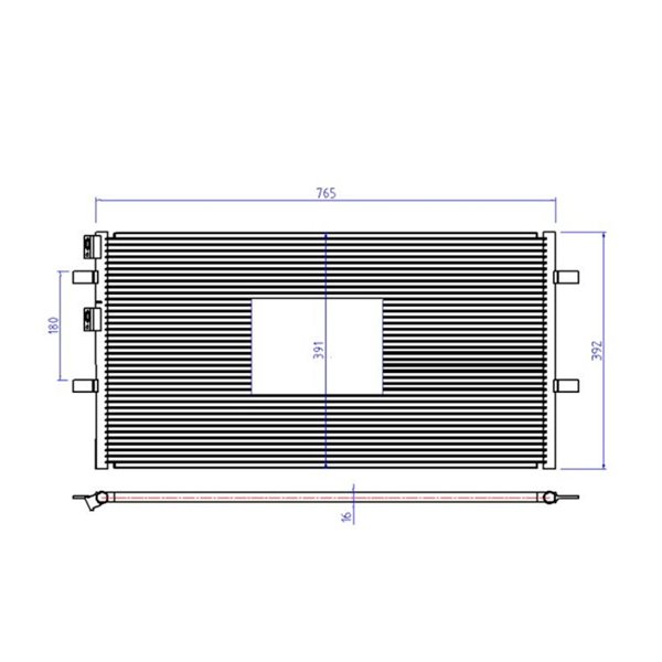 Klıma Radyatoru Kondenser Brazıng Ford Transıt 2.2Tdcı-2.3I-2.4 Tdcı-3.2Tdcı V347 06-> 725X389X16 At/Mt Sanzuman