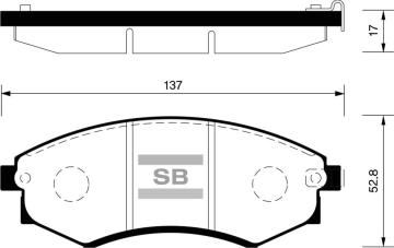 ÖN BALATA ISUZU DMAX 2.5D 3.0DİTD 02=> 2.5DİTD 3.0D 07> MITSUBISHI LANCER 2.0 EVO (CZ4A) 08>GDB3466
