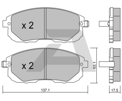 Fren Balatası Ön D1119M Juke (F15) : Pulsar (C13) 15- Benzin-Dizel