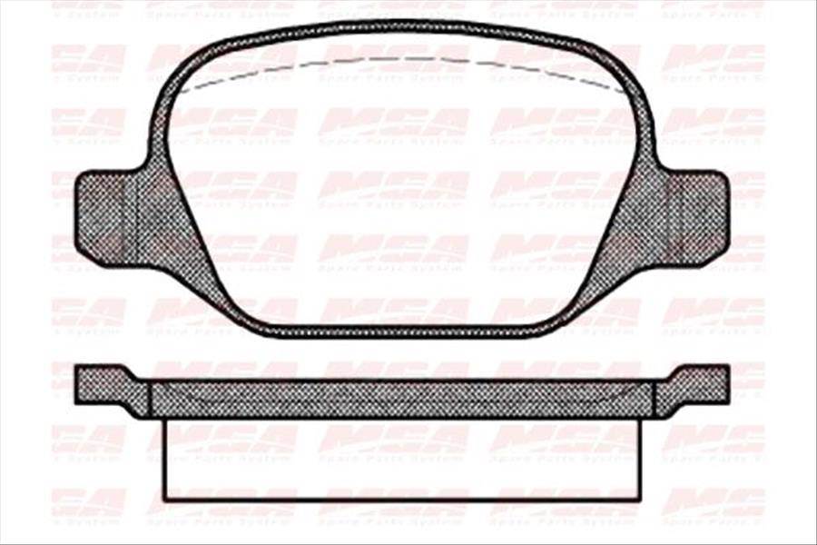 Balata Fren Arka-(Alfa Romeo: 147 00>> ''1.6 16V-1.9 Jtd-2.0 16V''/156 97>06 ''1.6 16V-1.9 Jtd-2.0 16V''/Fıat: Lınea 07> ''1.4-1.6'' )   (Wva 23517)