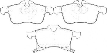 ÖN BALATA ASTRA H 04=> MERIVA 03=> ZAFIRA 05=> CORSA C D 03=> COMBO 04=> (GDB1668)