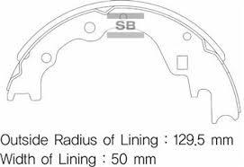 ARKA PABUÇ BALATA KIA BESTA 2.2 96-> 2.5D 03-> 2.7D 99=> 2.5CRDİ 10->(260x50)(GS8523)