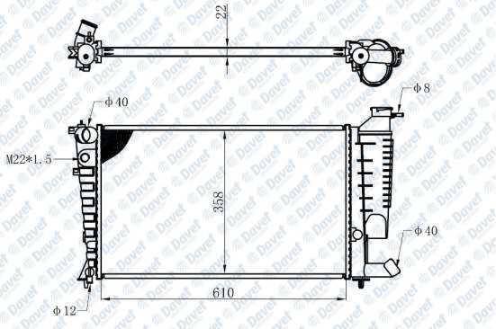 Motor Su Radyatoru P306 Xsara 93 97 1,8 1,6I Klımalı Olcu: (610×378×23)