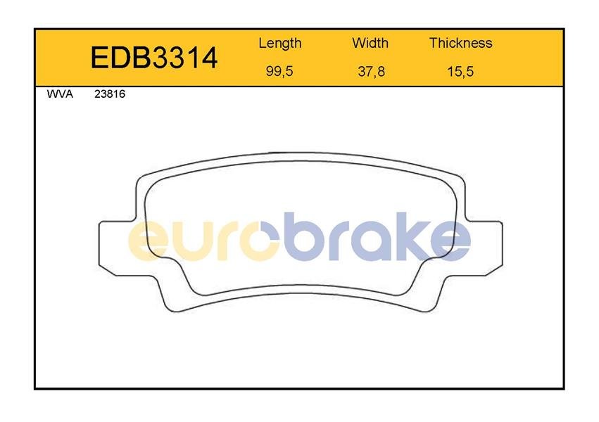 Arka Balata Corolla 1.4 Vvtı. 1.6 Vvtı 02 => Gdb3289-Fdb1574-Lp1864