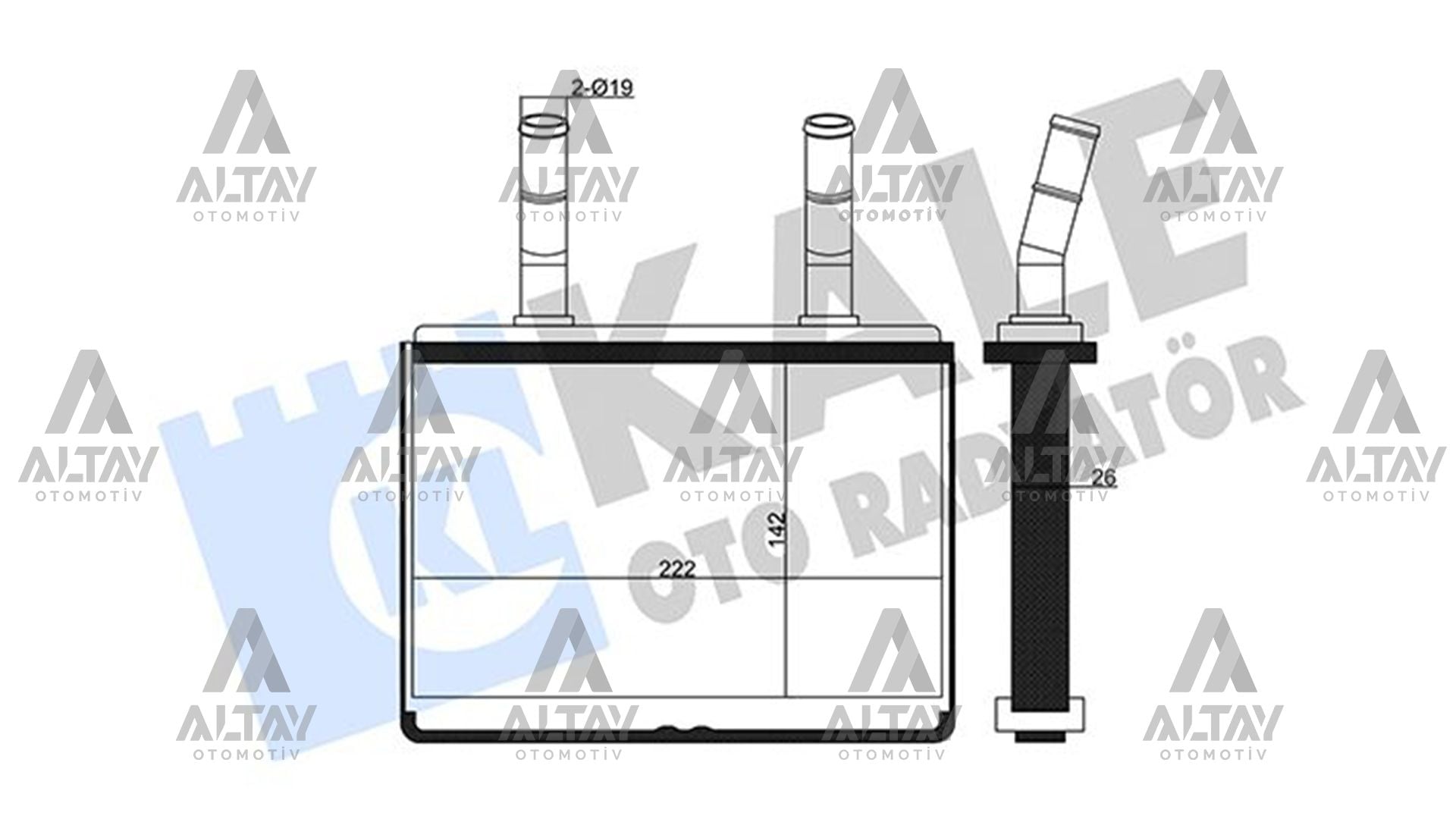 RADYATÖR KALORİFER H-100 KAMYONET 05-18 / BONGO 04=>