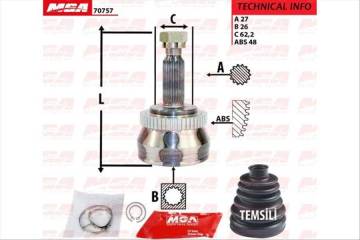 AKS KAFA DIS-(ABSLI)-(HYUNDAI: TUCSON 04>10 ) (27×26×62.2xABS-48)