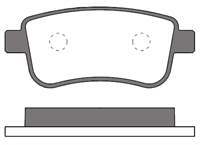 Fren Balatası Arka  ( Renault:  Megane Iıı - Scenıc Iıı - Grande Scenıc Iıı 08-/ Fluence 13>14 ) ''Elektronik Park Sistemli Araçlar İçin''