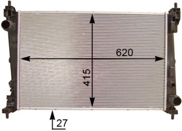 Radyatör Corsa D 05>Punto 05>Bravo Iı 07>1.3 Jtd-1.7Cdtı (Mek+Ac+Klimasız) (620X398X22)
