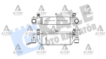 TURBO RADYATÖRÜ (INTERCOOLER) FOCUS 98-04 1.8 TDCİ 338x127x73