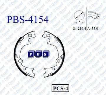 ARKA FREN BALATASI PABUC H100 KAMYONET 2004> BONGO K2500 2004>